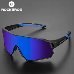 Okulowe okulary rockbros spolaryzowane okulary rowerowe rowerowe rower UV400 sportowe okulary przeciwsłoneczne Kredy de s sol hombre anty lekki sprzęt rowerowy 230515