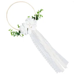 Fiori decorativi Matrimonio Ghirlanda palmare Ghirlanda artificiale Cerchio floreale Bouquet da sposa Po Damigella d'onore