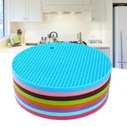 Table Mats Circular Honeycomb Silicone Insulated Meal Mat Kitchen Anti Slip And Waterproof Tray Scalding Sand Pot