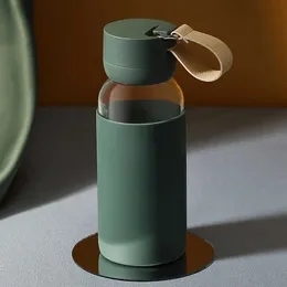 Xícaras de chá Morango Vida de vidro de vidro verão estudante de silicone criativo copo de água da moda de moda portátil