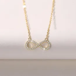 Collares colgantes CAOSHI, collar de Zirconia brillante para mujer, accesorios de tendencia que combinan con todo con estilo Simple, regalo de joyería de boda delicado