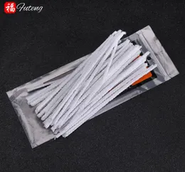 Paquete de 50 pipas para fumar de tiras de limpieza de pipas de algodón de limpieza blancas en stock