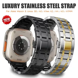 Smart Straps Wristband AP Mod Kit Stainless Steel Bracelet Link Band Metal Strap Bands Watchband for Apple Watch Series 2 3 4 5 6 7 8 SE Ultra iWatch 38 40 41 42 44 45 49mm