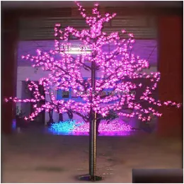 Decorações de Natal 1,5m LED LED Artificial Blossom Tree Light 480pcs BBS 110 220VAC Decoração de jardim de fada à prova de chuva H0924 H0928 d Dh7pm