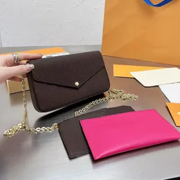 Schulterketten Unterarmtasche Designer Umschlag Cross Body Set aus drei Teilen Messenger Bags Handtaschen Shopping Damen Handtasche Geldbörse Verstellbarer Riemen