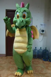 2018 Factory the head disfraz de mascota de dragón verde con alas para que los adultos usen 4468622