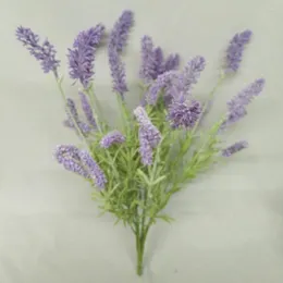 Kwiaty dekoracyjne Faux Lavender Flower Plastic False Buquet Non-Withering Simulation Wedding Party Fake Plant Decor