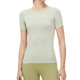 女子ヨガシャツワークアウトシャツヨガトップスアクティブウェアテクノロジーストレッチショートリーブクルーネックTシャツアスレチック半袖、ランニングTシャツルーズフィット