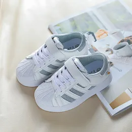 Sneakers Sepatu Anak Perempuan Laki Laki Lari Antilicin Sol Lembut Nyaman Balita Olahraga Flat Kasual Putih 230516
