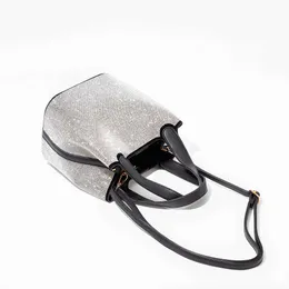 TOTE Crystal Bucket torebki Nowe błyszczące srebrne torebki i luksusowy projektant Crossbody Bag Wysoka jakość 230509