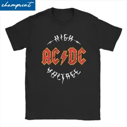 Men s T Shirts Kaus Logam BERAT AC DC Lucu Untuk Pria Wanita Katun Murni Leher O Lengan Pendek Musik Rock Atasan Cetak 230516