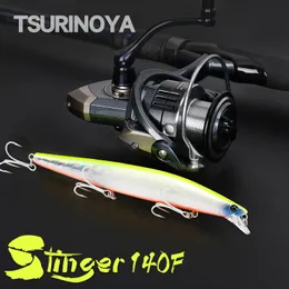 Betar lockar Tsurinoya Stinger 140 -tals fiske lockande minning minnow dw92 140mm 26g saltvatten havsbass ultralong gjutning stora hårda betar Jerkbait 230516