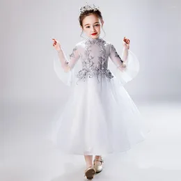 Abiti da ragazza 2023 Super Fairy Noble Children's Princess Dress Flower Wedding Pettiskirt Show Costume