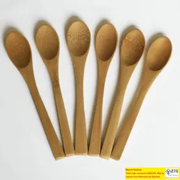 8 Size Small bamboo Spoons Natural EeoFriendly Mini Honey Spoon Kitchen MiniCoffee Teaspoon Kids Ice Cream Scoop SN6842