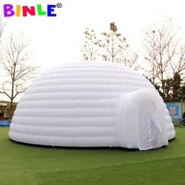 10m 80persons Striking Oxford Outdoor Inflatable Dome Tent With Led Strips Disco Igloo Party Wedding House Air Marquee For Event