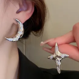 Moda koreańska asymetryczna gwiazda cyrkonu Kolczyki dla kobiet dziewczyny ins błyszczące kolczyki Boucle Oreille Fine Jewelry Gifts