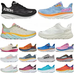 Hoka One Clifton 9 Bondi 8 Athletic Sneakers Shock Absorbing Road Fashion Running Shoes Mens Womens Top Designer Women Men Size