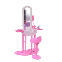 Nyaste kawaii produkt barndockan makeup 7-stycken set mini docka hus för docka diy barn födelsedagspresent uttryck leveransvaror födelsedagspresent