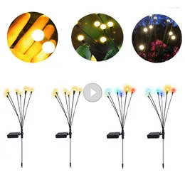 Solar LED Light Firefly Garden Lights Outdoor Waterproof Solljus Powered Landscape Lawn Decor Terrace