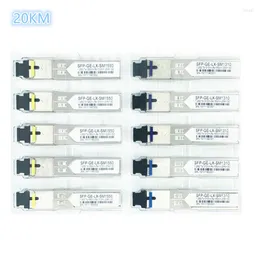 Walkie Talkie SC SFP Fiber Optic Module 1.25G 20KM 1310/1550nm Single Optical Transceiver FOR ONU OLT5 Pairs Compatibility