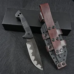 Special Offer M33 Strong Survival Straight Knife Z-wear Stone Wash Drop Point Blade Full Tang Black G10 Handle Outdoor Fixed Blade Tactical Knives with Kydex
