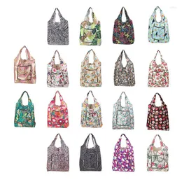 Shopping Bags Foldable Handy Printing Reusable Tote Pouch Recycle Storage Handba