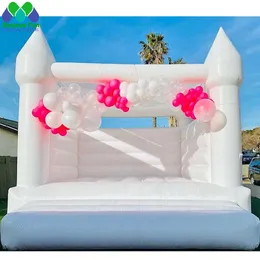 SPEDIZIONE GRATUITA Popolare 15x15ft White gonfiabile White Bouncer Castle Castle Indoor Kids Commercial Bounce House per feste di nozze