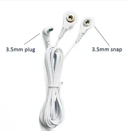 DHL 100PCS Jack DC Head 3.5mm Electrode Lead Wires Cables Cord Snap 3.5mm For TENS/EMS Machines