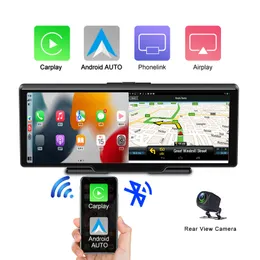 10.26 tum Apple CarPlay WiFi Bluetooth Car DVR Android Auto 4K Camera Dash Cam med 2160p bakre kamera Videoinspelning Loop Record Phone App