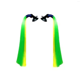 Hełmy motocyklowe 1Pair Hełm Ponytail wielokrotnego użytku ssakowy cosplay cosplay Cool na prosty rower włosów uniwersalny łatwy instalacja urocza rower