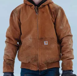 Projektantka wysoka wersja płócienna kurtka haftowany zapinany na zamek błyskawiczny płaszcz carhart kurtki męskie menu casualna kurtka vintage clothe002 luźne design36ees
