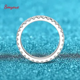 С боковыми камнями Smyoue 0,9 -CT 2 -мм кольцо для женщин, мужчин, полное, свадебная бриллиантовая полоса, 100% 925 Секретные кольца, 230516 230516