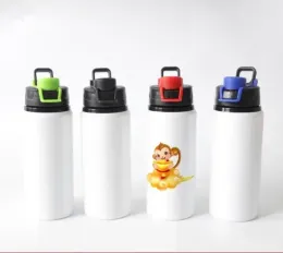 NEUE Sublimation 20oz gerade Kinderflasche Becher Aluminium Schnabelbecher Auslaufsichere Sportwasserflasche für Camping Reisen Büro Outdoor