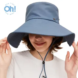 Outdoor Hats OhSunny Women Bucket Hat with Brim UPF50 Full Protection Windproof Gardening Hats for Outdoors Sports Beach Hiking 230516