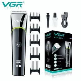 Волосы триммер VGR Cutcure Machine Электрическая волоса Clipper Men Trimmer Trimmer Целевая стрижка Машина парикмахерская водонепроницаемое цифровое дисплей v-295 230517