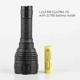 Flashlights Torches Convoy L21A with KW CULPM1.TG 8A driver 1190 meters range 21700 flashlight torch with 21700 lithium battery inside P230517