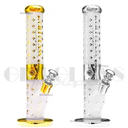 14 tum tjocka raka rörhoppor i downstem bäger glas bongs dab rigg rökning vattenrör med 14 mm fog