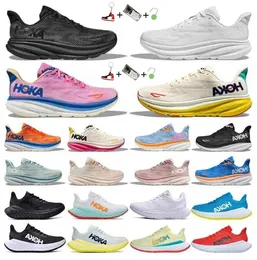 Ny Clifton 9 Hoka One Bondi 8 Athletic Shoe Running Shoes Sneakers Chock Absorbering Road Fashion Mens Womens Top Designer Kvinnor Män storlek 36-45