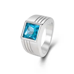Pierścienie zespołowe Pierścienie 925 Srebrna biżuteria z cyrkonem Pierścień palca kamienia szlachetnego na męskie przyjęcie weselne Bankiet Prezenty Cessories Wholesale J230517