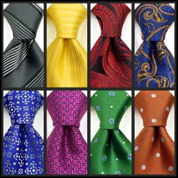 Båge slipsar mager slips smala blå gula randiga prickar blommiga paisley colorfu 6cm 2,36 "slipsar för män grön bröllop present röd siden