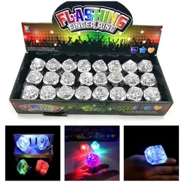 LED -leksaker blinkande LED -ringar Lyser Toy 24 -stycken Glödfingerbelysningar för Halloween Birthday Raves Party Favor Classroom -priser 230516