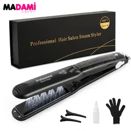 Planchas para rizar el cabello Plancha de vapor Plancha de vapor de cerámica profesional 450 Herramientas de cuidado de tratamiento de aceite de argán de calor rápido 230517