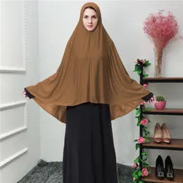 Ubranie etniczne Ramadan muzułmański pełna okładka Ubrania modlitewne Ubrania One Piece Plain Abaya Khimar Hijab Islamskie topy bez rękawów