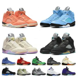 2023 Jumpman 5 Craft Mens Basketball Shoes Aqua UNC 5S DJ Khaled X We The Bests Crimson Bliss Sail Concord White Raging Bull Trainers Racer Sneakers 40-47