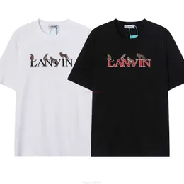 Designer Fashion Clothing Tees Tshirt Galleryes Depts Deep Lanvin Zhaocaijin leopard Embroidered Casual Short Sleeved Tshirt for Men Womens Lovers Luxury Casual T