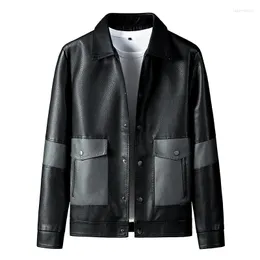 Jackets masculinos Clothing 2023 Brand Designer Streetwear Casual Fashion Classic Faux Pu Leather Jacker Biker Casacos