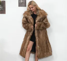 Faux Fur Coat Long Cuticken İnce Sıcak Sıcak Kıllı Ceket Moda Sıcak Dış Giyim Yapay Yaka Kürk Kürk Kürek Kış Kadınları Artı Boyut 3XL T197371575