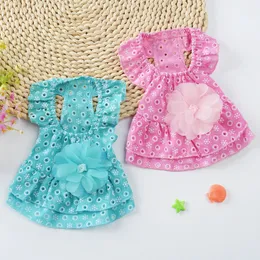 Dog Dress for Pet Clothes Birthday Party Doggie Sundress Puppy Summer Clothes Pet Princess Dresses Outfits for Small Girl Dogs Chihuahua Poodle Pink S A719