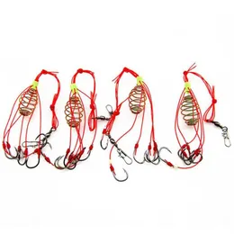 6Pcs 12lb Fishing Hair Rigs Assorted Hand Tied Carp Barbless Hooks Size 6 8 10 Accessories Tackles2834