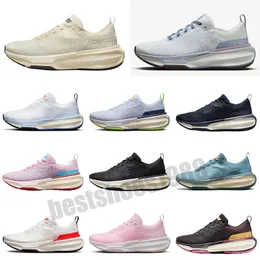 Invincible Run 3 White Cobalt Bliss Marathon Shoes Black Noise Aqua Green Abyss Blue Tint Green Strike Hombres Mujeres Sports Low Sneakers 36-45
